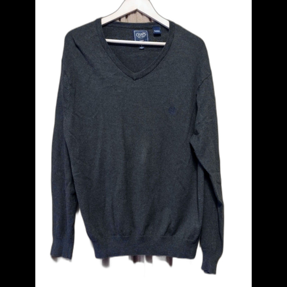 Chaps cotton cashmere v neck sweater